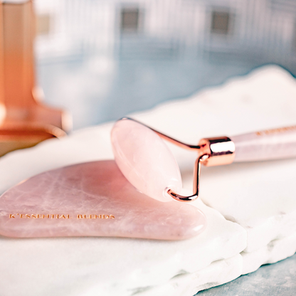 Rose quartz roller